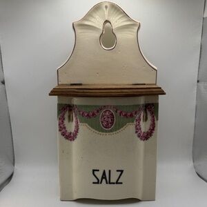 Vintage Mina Ceramic Wall-Mounted Salt Box